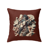 Visionary's Dream patterned indoor pillow on a cozy living room sofa.